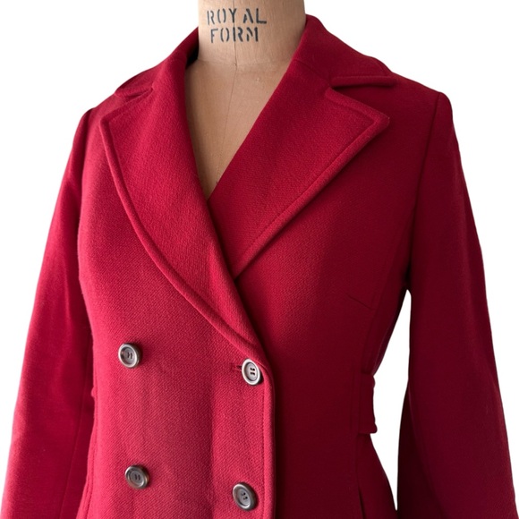 Vintage Red J. Crew Top Coat - Picture 2 of 6